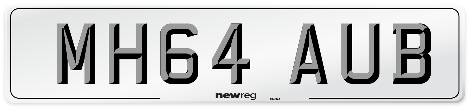 MH64 AUB Number Plate from New Reg